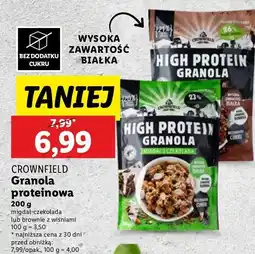 Lidl Granola proteinowa migdał i czekolada Crownfield oferta