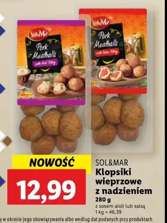 Lidl Klopsiki wieprzowe z nadzieniem z sosem aioli oferta