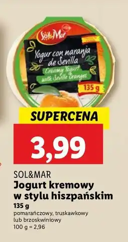 Lidl Jogurt kremowy pomarańczowy Sol&mar oferta