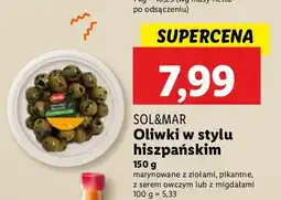 Lidl Oliwki zielone nadziewane migdałami Sol&mar oferta