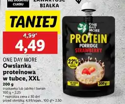 Lidl Owsianka proteinowa truskawkowa One day more oferta