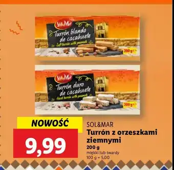 Lidl Turron z orzeszkami miękki Sol&mar oferta