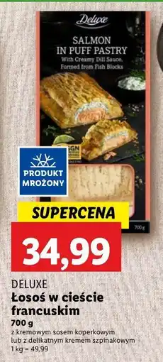 Lidl Łosoś w cieście francuskim w sosie koperkowym Deluxe oferta