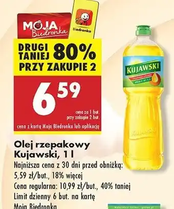 Biedronka Olej rzepakowy Kujawski Kujawski kruszwica oferta