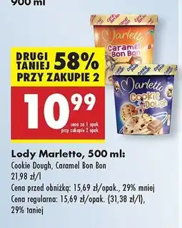 Biedronka Lody caramel bon bon Marletto oferta