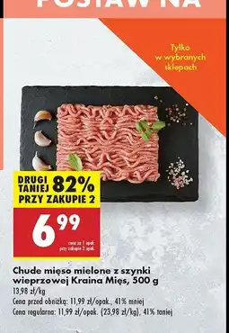 Biedronka Mięso mielone z szynki wieprzowej Kraina mięs oferta