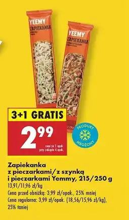 Biedronka Zapiekanka z szynką i pieczarkami Yeemy oferta