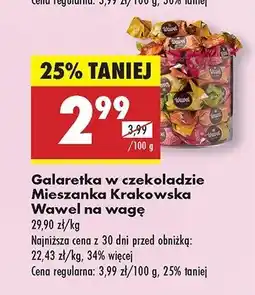 Biedronka Galaretki w czekoladzie Wawel mieszanka krakowska oferta