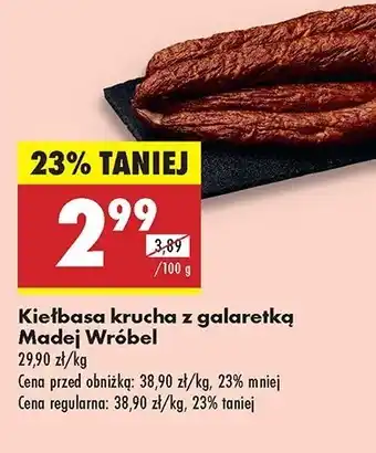 Biedronka Kiełbasa krucha z galaretką Madej & wróbel oferta