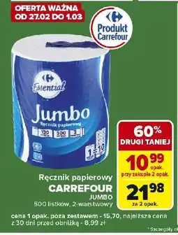 Carrefour Express Ręcznik kuchenny Carrefour Essential oferta