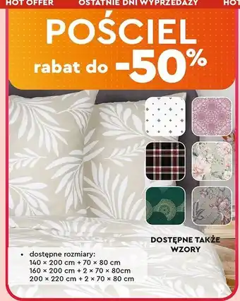 Biedronka Komplet pościeli bawełna 200 x 220 cm + 2 70 80 oferta