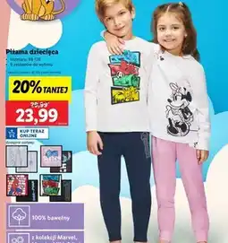 Lidl Piżama dziecięca Marvel oferta