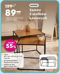 Biedronka Stoliki kawowe 45 x 44 cm + 50 49 Smukee oferta