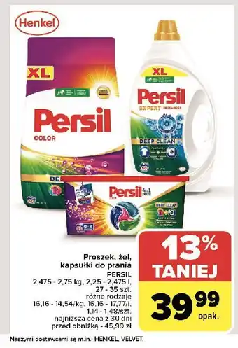 Carrefour Kapsułki do prania 4in1 deep clean Persil Discs oferta