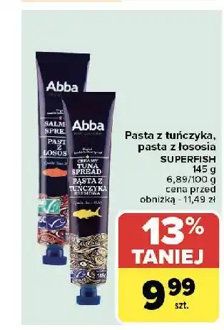 Carrefour Pasta z łososia Abba oferta