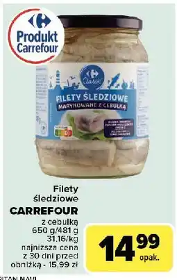 Carrefour Filety śledziowe z cebulką Carrefour oferta