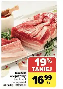 Carrefour Boczek wieprzowy bez kości oferta