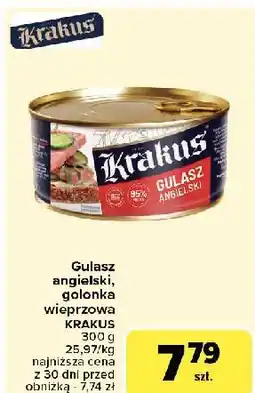 Carrefour Gulasz angielski Krakus Animex oferta