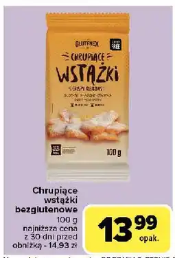 Carrefour Ciastka chrupiące wstążki Glutenex oferta