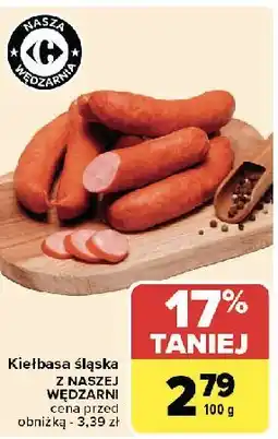 Carrefour Kiełbasa śląska Nasza Wędzarnia Carrefour oferta