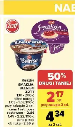 Carrefour Ryż na mleku czekoladowy Zott Belriso oferta