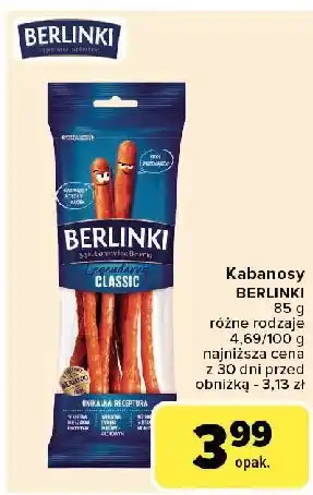 Carrefour Kabanosy classic Morliny Berlinki oferta