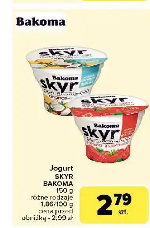 Carrefour Jogurt malina- truskawka Bakoma Skyr oferta