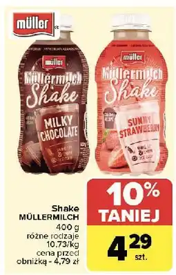 Carrefour Napój mleczny milky chocolate Mullermilch Shake oferta