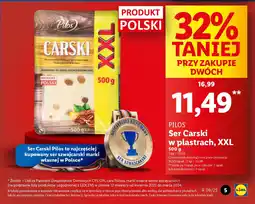 Lidl Pilos ser carski w plastrach, xxl oferta