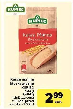 Carrefour Kasza manna błyskawiczna Kupiec oferta