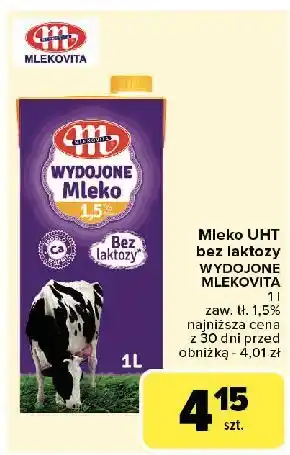 Carrefour Mleko bez laktozy 1.5% Mlekovita Wydojone oferta