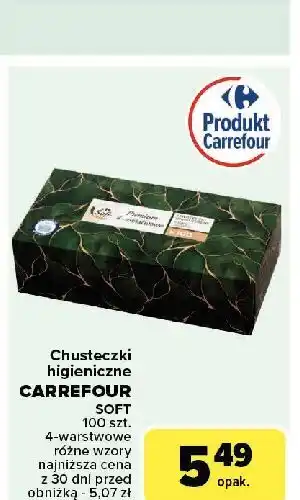 Carrefour Chusteczki higieniczne Carrefour Soft oferta