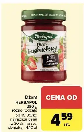 Carrefour Dżem truskawkowy Herbapol oferta