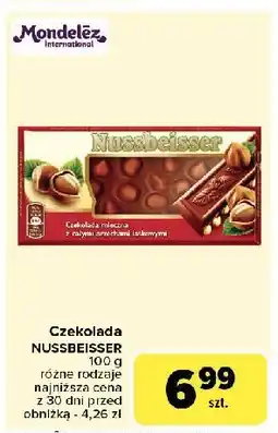 Carrefour Czekolada mleczna z całymi orzechami Alpen Gold Nussbeisser oferta