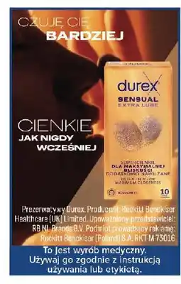 Carrefour Prezerwatywy extra lube Durex Sensual oferta