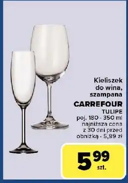 Carrefour Kieliszek do szampana tulipe Carrefour oferta