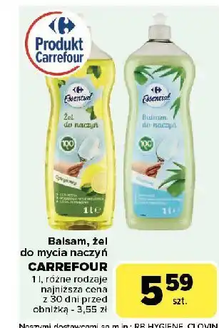 Carrefour Balsam płyn do mycia naczyń z aloesem Carrefour oferta