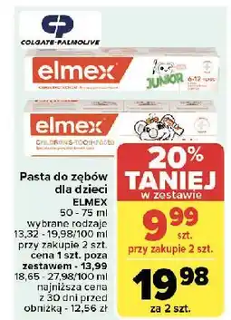 Carrefour Pasta do zębów dla dzieci 0-6 Elmex oferta