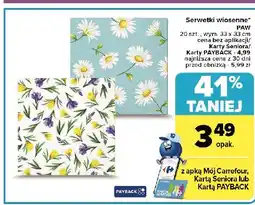 Carrefour Serwetki 33 x cm Paw oferta