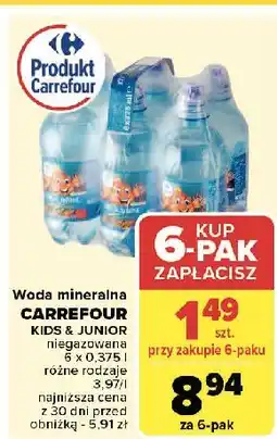 Carrefour Woda niegazowana Carrefour Kids oferta