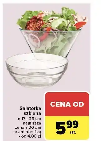 Carrefour Salaterka szklana 17 cm oferta