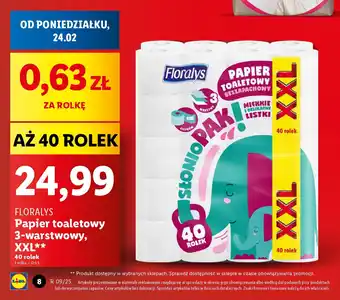 Lidl Floralys papier toaletowy 3-warstwowy, xxl oferta