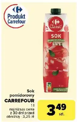 Carrefour Sok pomidorowy Carrefour Classic oferta