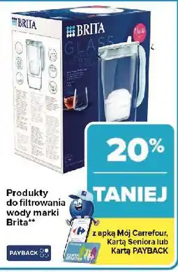 Carrefour Zestaw dzbanek 2 l czarny + wkład maxtra szt Brita Premium Glass Edition oferta