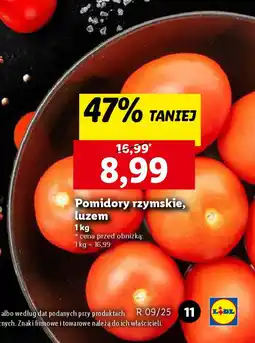 Lidl Pomidory rzymskie, luzem oferta