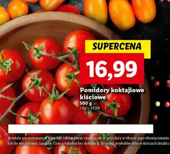 Lidl Pomidory koktajlowe kiściowe oferta