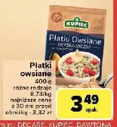 Carrefour Płatki owsiane błyskawiczne Kupiec oferta