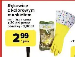 Carrefour Rękawice z kolorowym mankietem Rozenbal oferta