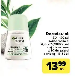 Carrefour Dezodorant fresh aloe Garnier Mineral Invisible Protection oferta