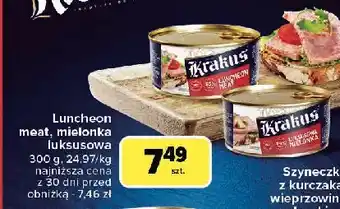 Carrefour Mielonka luksusowa wieprzowa Krakus Animex oferta